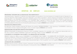 OFERTAS DE EMPLEO www.lanbide.net