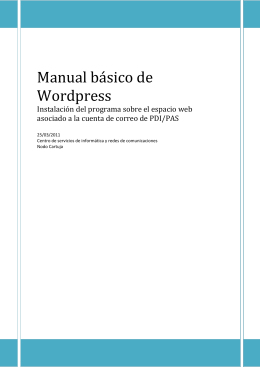 Manual básico de Wordpress