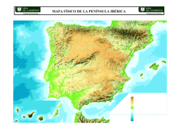 mapa físico de la península ibérica