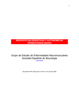 Neuropatias sensitivas y autónomicas hereditarias