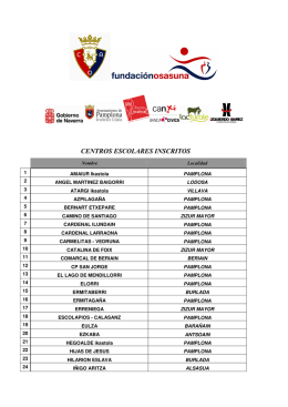 CENTROS ESCOLARES INSCRITOS