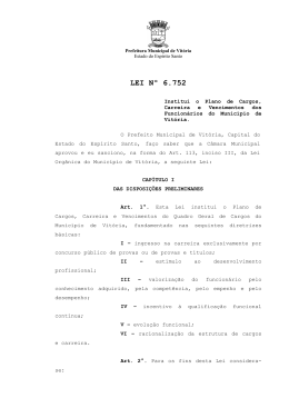 Lei 6752 – Institui o PCCV do Município de Vitória