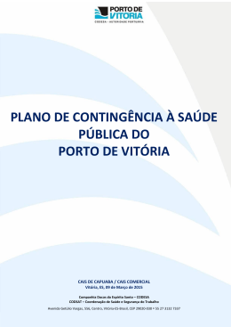 plano de contingência à saúde pública do porto de vitória