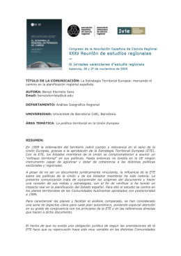 La Estrategia Territorial Europea