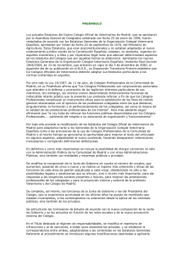 Descargar estatutos del Colegio Oficial de Veterinarios de Madrid.