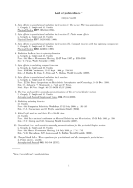 List of publications