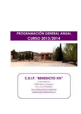 curso 2013/2014 - Colegio Público Benedicto XIII (Illueca)