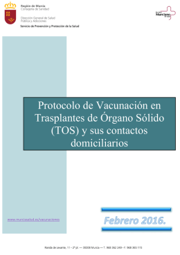 3.2 Protocolo Trasplante Organo Solido