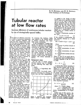 Tubular reactor - Chemical Engineering