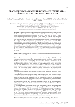 geodinámica de las cordilleras del alto y medio atlas