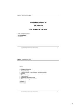 DOCUMENTO BASICO HS SALUBRIDAD HS4: SUMINISTRO DE