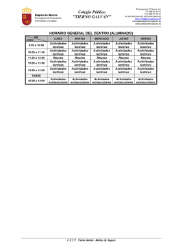 Horario del Centro - ceip tierno galvan