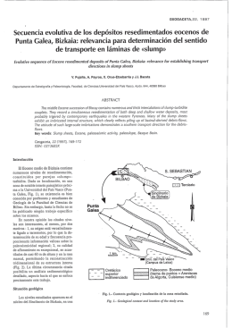 Secuencia evolutiva de los depósitos resedimentados eocenos de