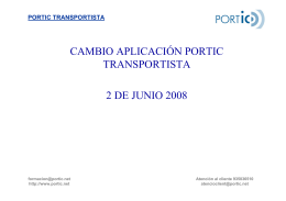 CAMBIO APLICACIÓN PORTIC TRANSPORTISTA 2 DE JUNIO 2008