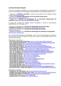Catàlegs de Biblioteques i Centres de Documentació