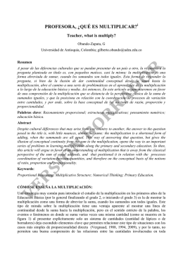 PROFESORA, ¿QUÉ ES MULTIPLICAR?i