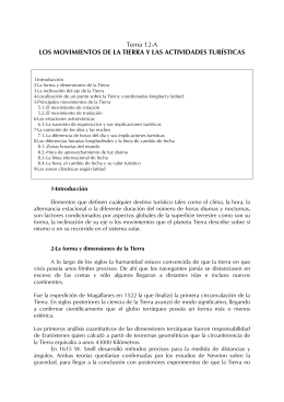 Tema 12-A LOS MOVIMIENTOS DE LA TIERRA Y LAS