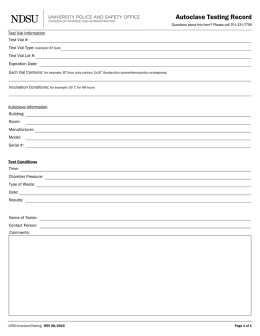 Autoclave Testing Record
