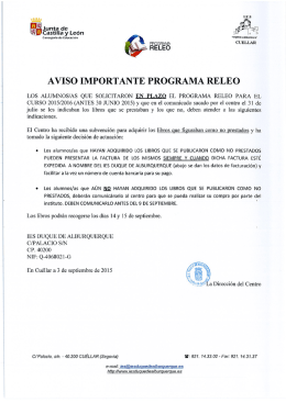 PROGRAMA CUELLAR - IES Duque de Alburquerque