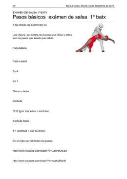 Pasos básicos exámen de salsa 1º batx