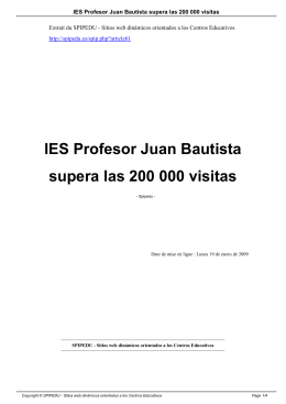 IES Profesor Juan Bautista supera las 200 000 visitas
