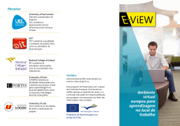 Ambiente virtual europeu para aprendizagem no local de - E-ViEW