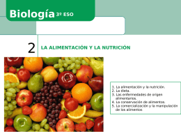 LA ALIMENTACIÓN Y LA NUTRICIÓN Biología3º ESO