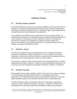 Análisis de Trauma - The Scientific Working Group for Forensic