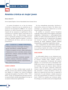 Anemia crónica en mujer joven - Revista Medicina General y de