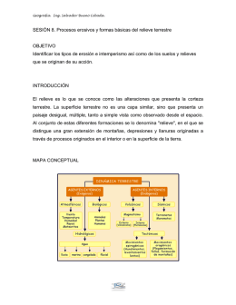 SESIÓN 8. Procesos erosivos y formas básicas del relieve terrestre