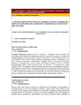 1. departamento de ciencias jurídicas básicas (derecho romano