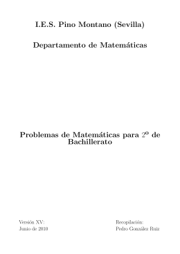 I.E.S. Pino Montano (Sevilla) Departamento de Matemáticas