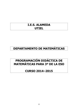 I.E.S. ALAMEDA UTIEL DEPARTAMENTO DE MATEMÁTICAS