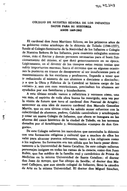 El colegio de Nuestra Señora de los Infantes