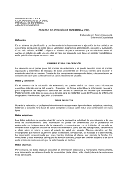 proceso de atencion de enfermeria pae