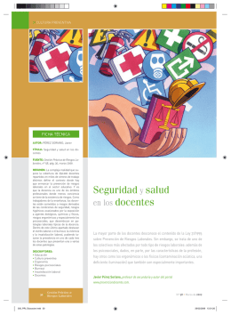 Seguridad y salud en los docentes