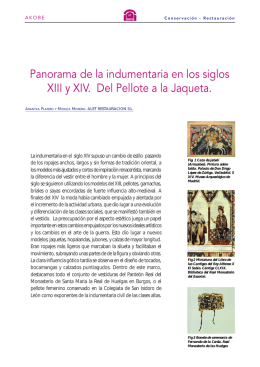 Panorama de la indumentaria en los siglos XIII y XIV. Del Pellote a