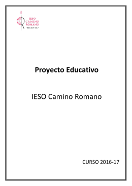 Proyecto Educativo - IESO Camino Romano, Sisante (Cuenca)