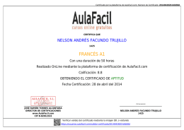 Certificado - AulaFacil.com