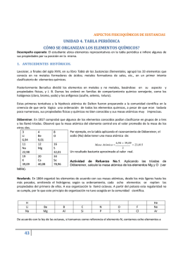 unidad 4. tabla periódica cómo se organizan los elementos químicos?
