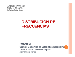 distribución de frecuencias - Escuela de Estadística
