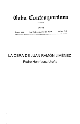 la obra de juan ramón jiménez