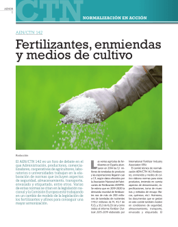 Fertilizantes, enmiendas y medios de cultivo