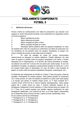 REGLAMENTO CAMPEONATO FÚTBOL 11