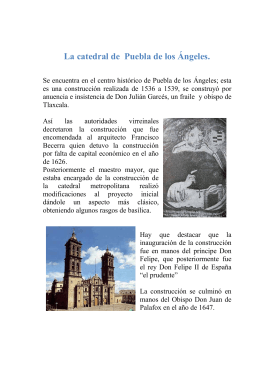 La catedral de Puebla de los Ángeles.