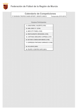 Calendario de Competición