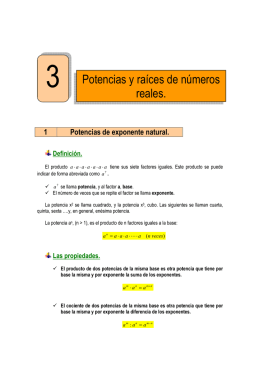 Potencias y Raíces (radicales)