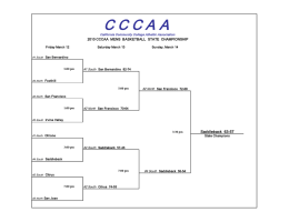 CCCAA Men`s Basketball State Championship bracket