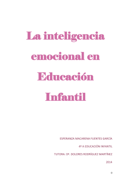 La inteligencia emocional en Educación Infantil