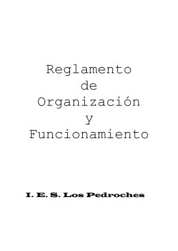 Reglamento de Organización y Funcionamiento